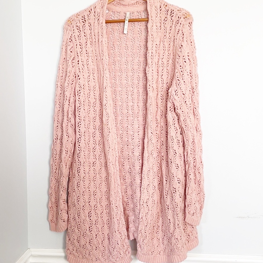 Leo & Nicole Open Front Knit Cardigan